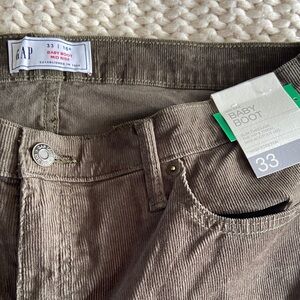 GAP Women's Wide Leg Corduroy Pants - Olive